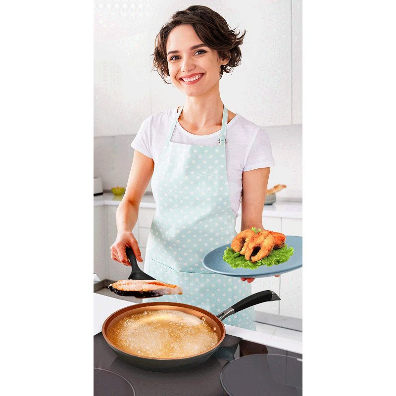 NutriChef Metallic Nonstick Ceramic Cooking Kitchen Cookware Pots and Pans with Lids, Utensils, and Cool Touch Handle Grips, 14 Piece Set, Black