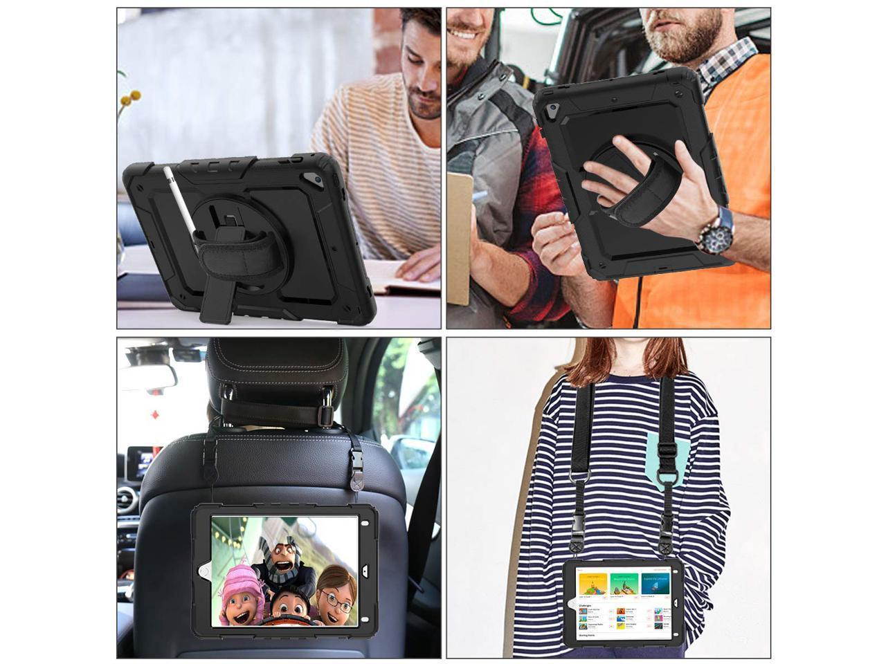 iPad 9.7 2018 2017 Case iPad Air 2 Case iPad Pro 9.7 Case Heavy Duty Rugged Shockproof Protective Hard Case Cover For for Apple iPad 6th / 5th Generation / iPad Air 2 / iPad Pro 9.7 inch