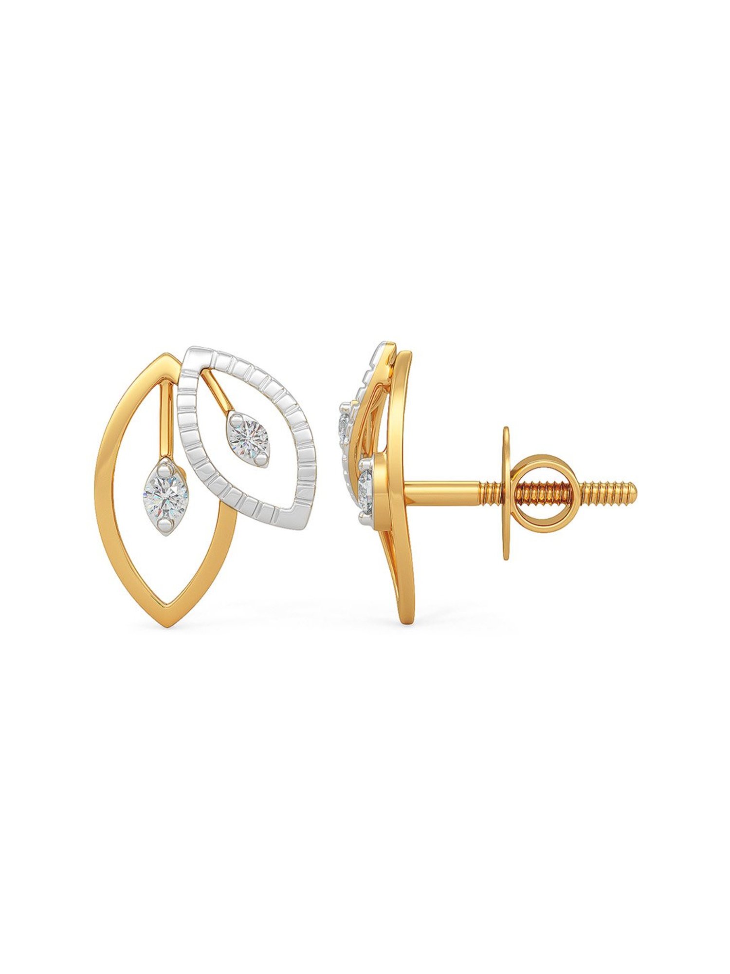 Joyalukkas 18k Gold & Diamond Stud Earrings