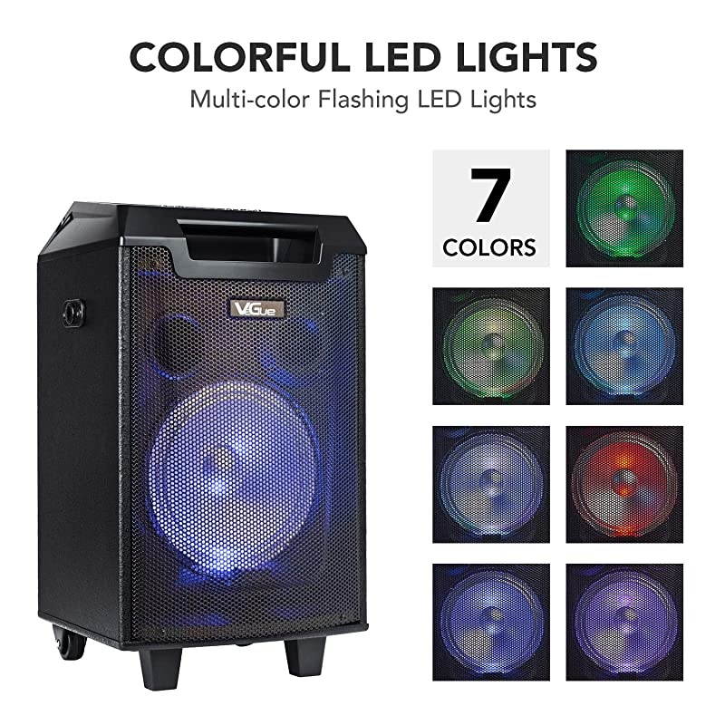 Wireless Karaoke Machine, Portable PA System Bluetooth Speaker with 8'' Subwoofer, Wireless Singing Machine for Home Karaoke, Party, Meeting, Outdoor/Indoor Activities