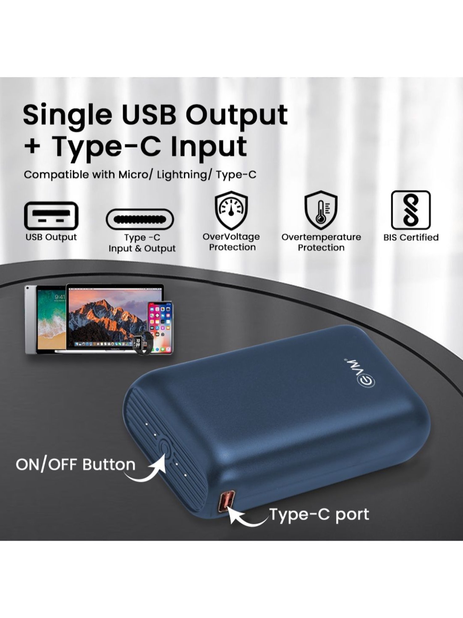 EVM-P0202 Enfast Plus Pd22.5w Power Bank 10000mah (Blue)