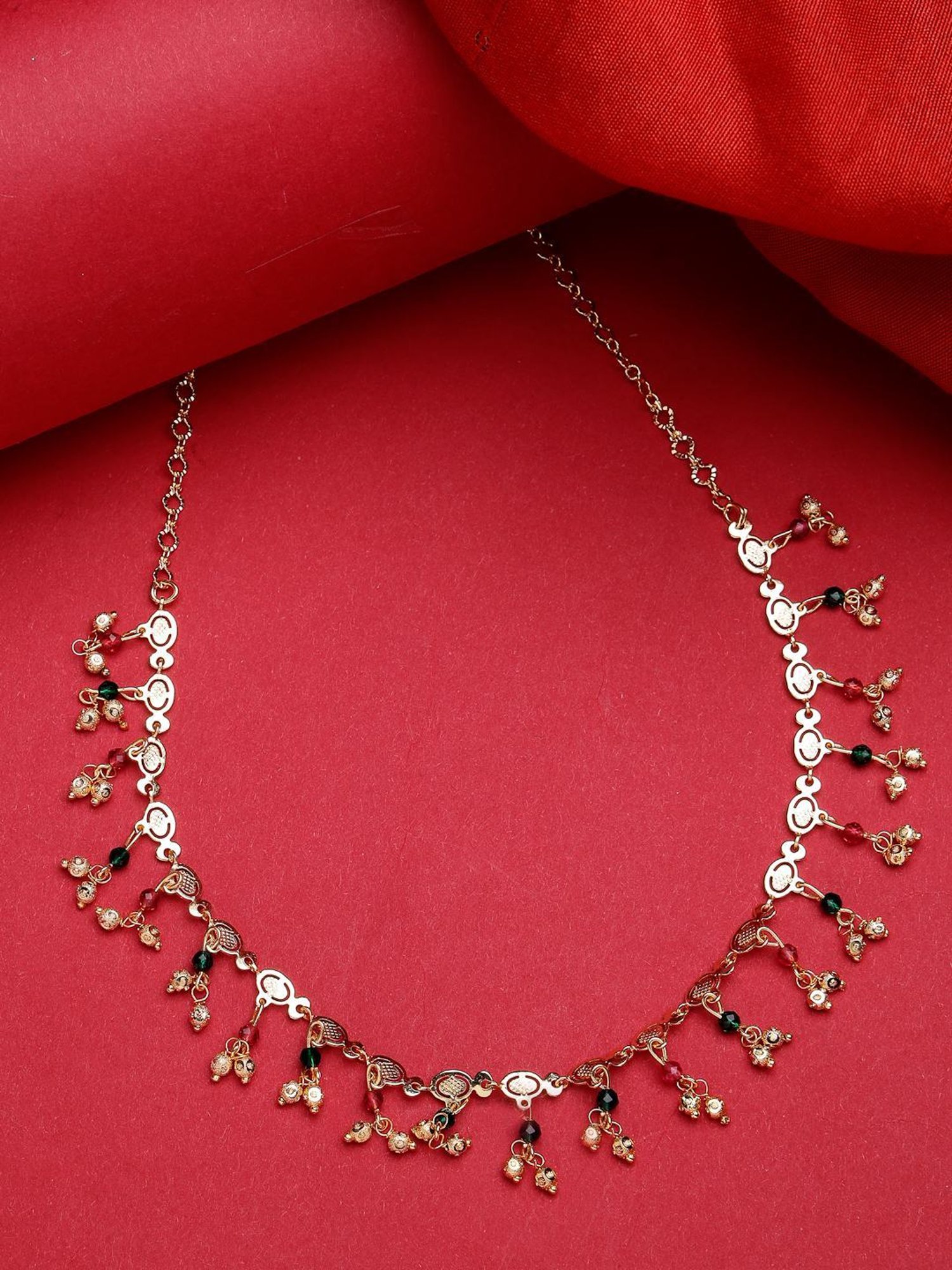 NVR Women's Multicolor Gold-Plated Minimal Chain