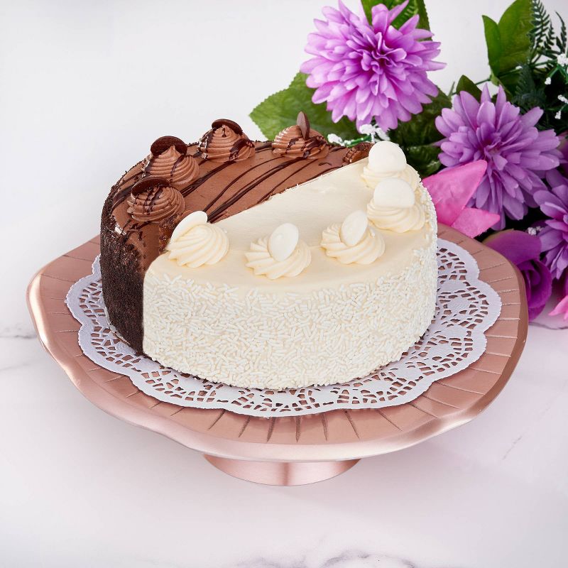 Old Dutch 12.5" Metal Lily Pad Cake Stand Rose Gold