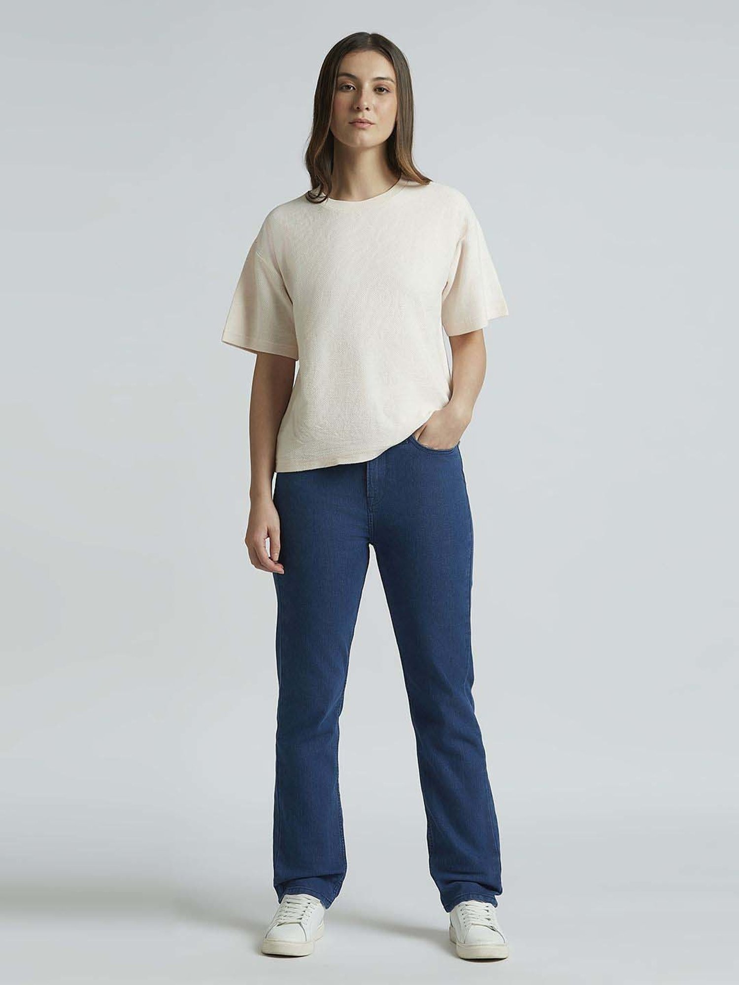 Pepe Jeans Pink Cotton Self Pattern T-Shirt