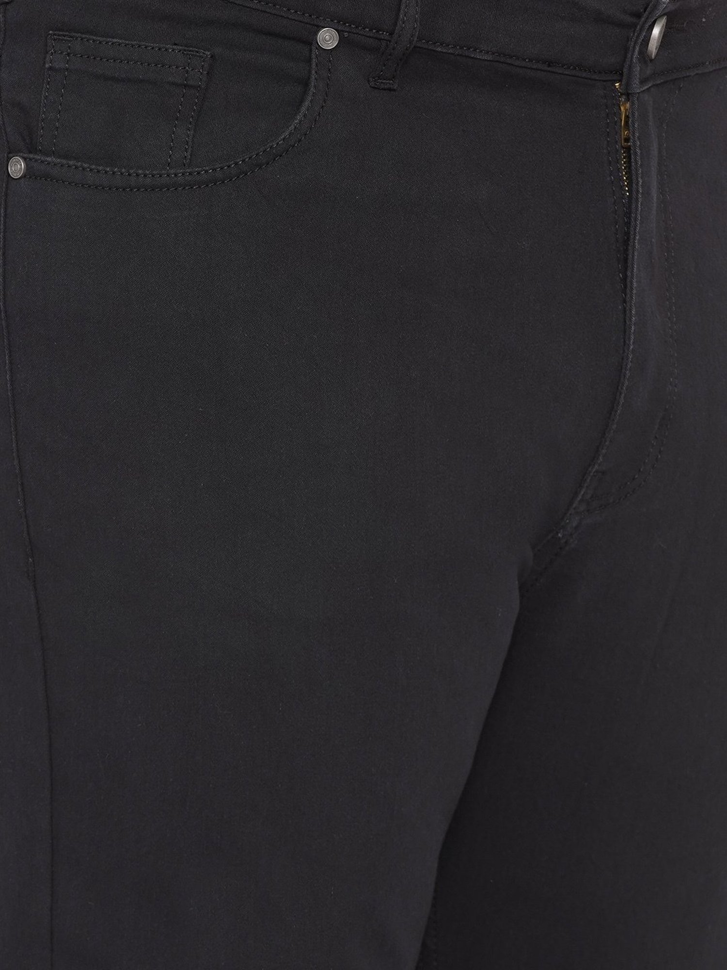 John Pride Black Regular Fit Plus Size Jeans
