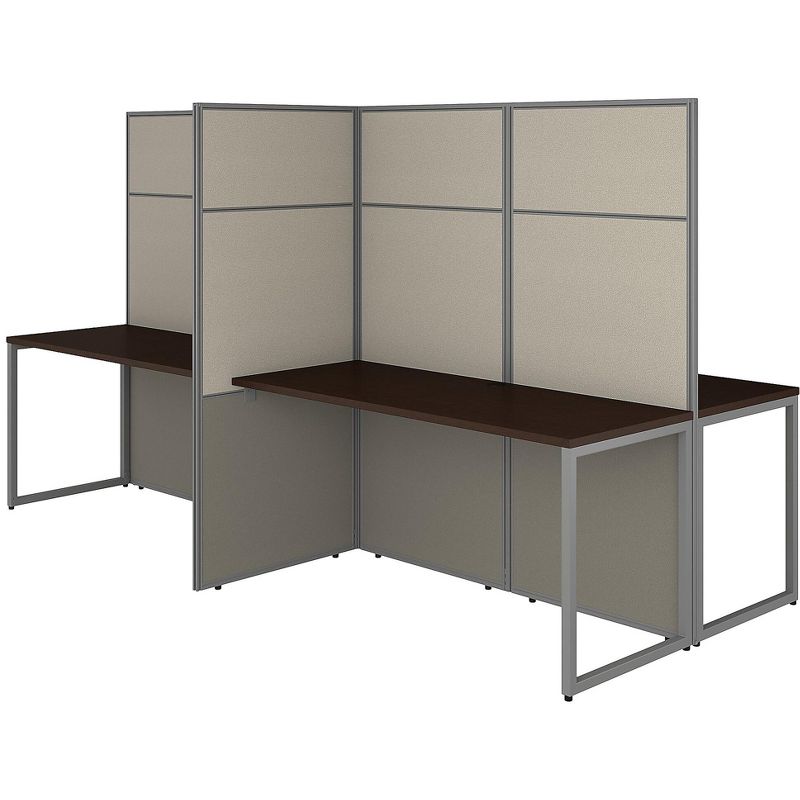 Bush Business Furniture 66.34" x 119" X-Shaped Desk, Mocha Cherry EODH660MR-03K