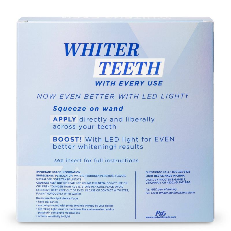 Crest Whitening Emulsions Leave-on Teeth Whitening Treatment with LED Accelerator Light - 0.63oz