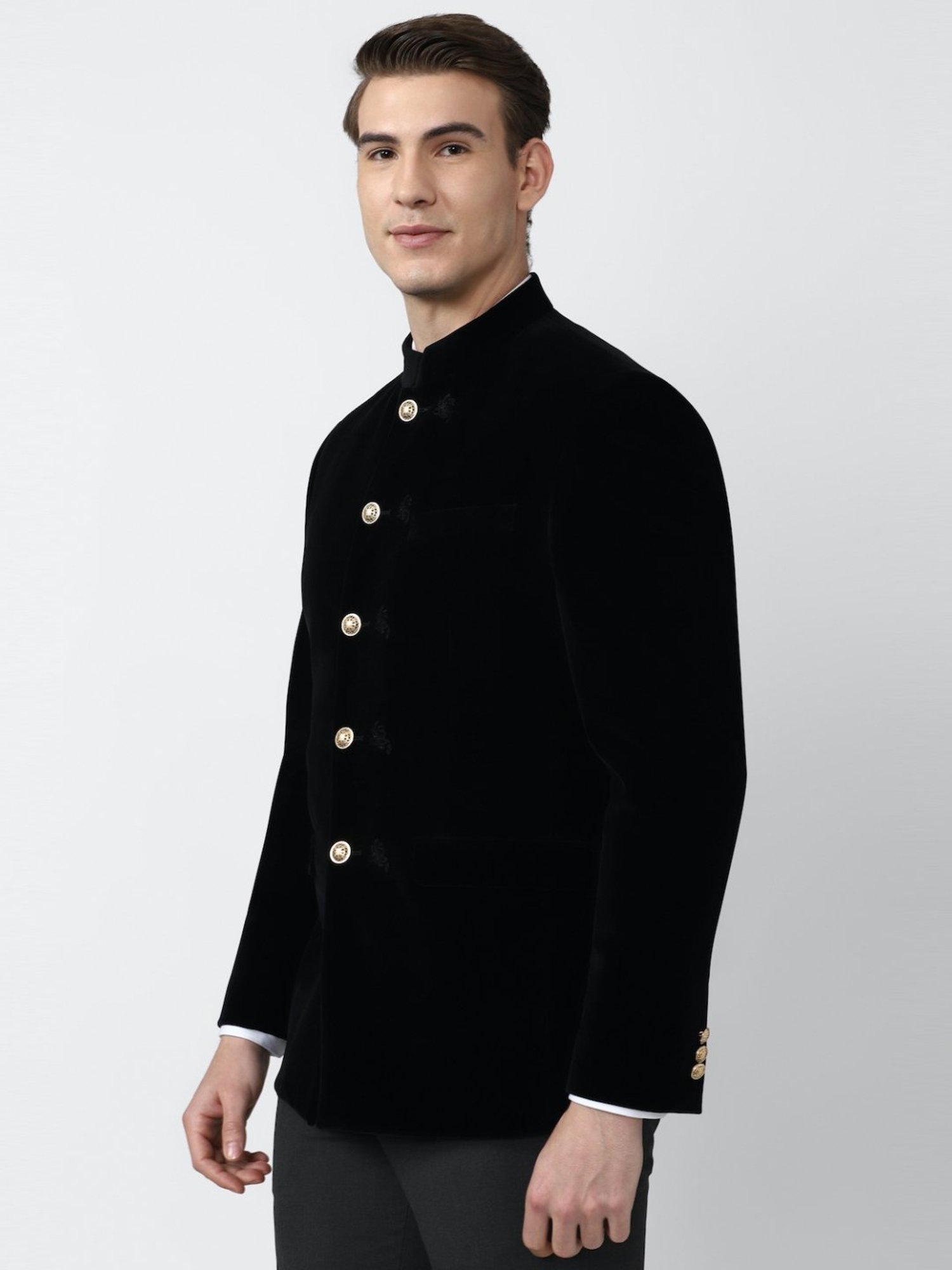 Hangup Cream Regular Fit Ethnic Blazer