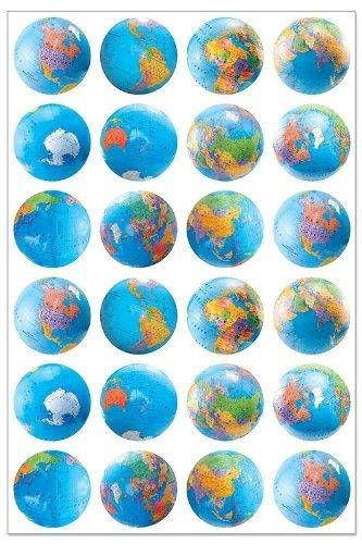Hygloss Products HYX18751 Globes Stickers
