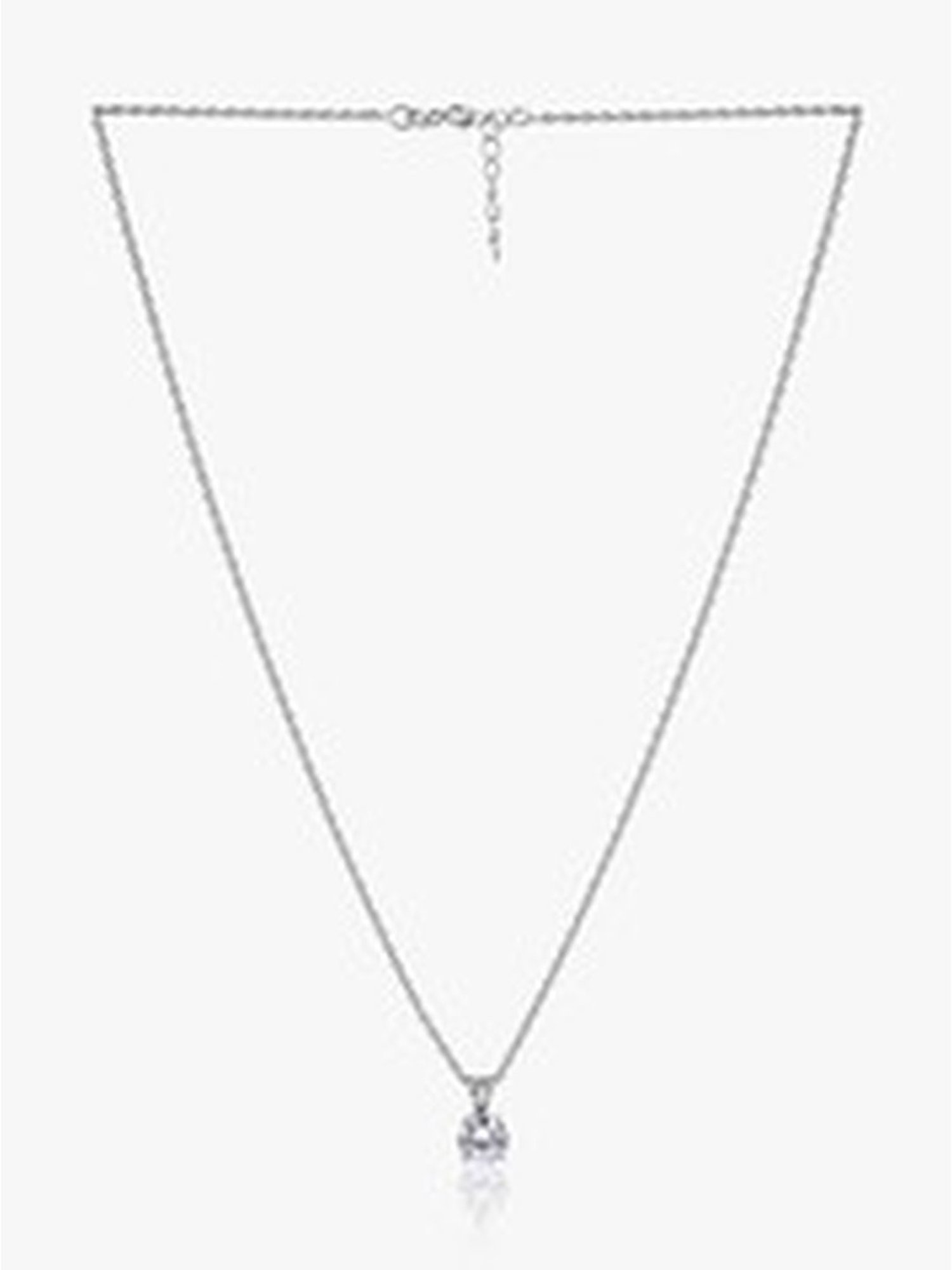 March by FableStreet 92.5 Sterling Silver Minimal Zircon Pendant for Women
