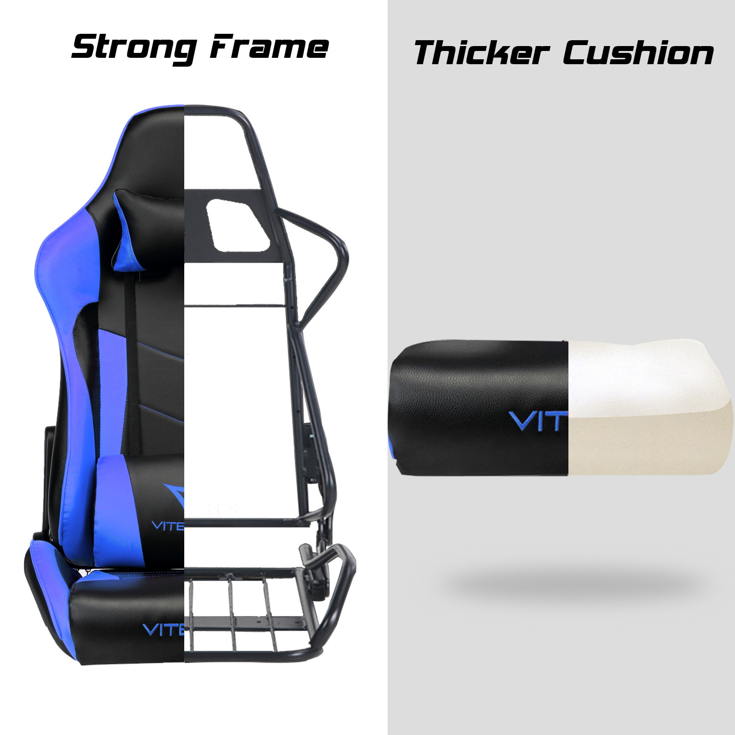 Vitesse Gaming Office Chair with Carbon Fiber Design, High Back Racing Style Seat, Swivel, Lumbar Support and Headrest(Red)