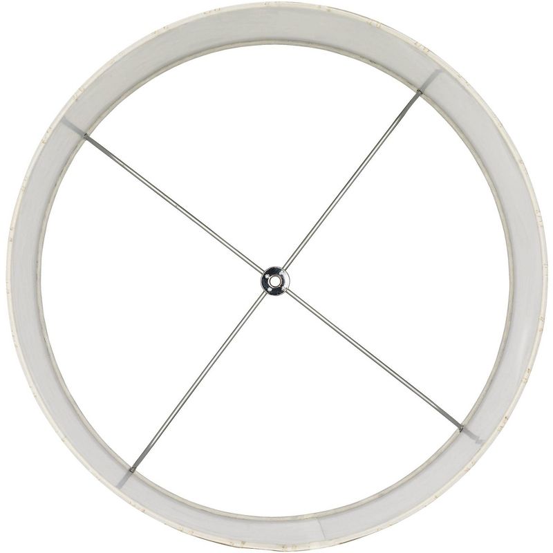 Springcrest Embroidered Hourglass Medium Lamp Shade 14" Top x 14" Bottom x 11" High (Spider) Replacement with Harp and Finial