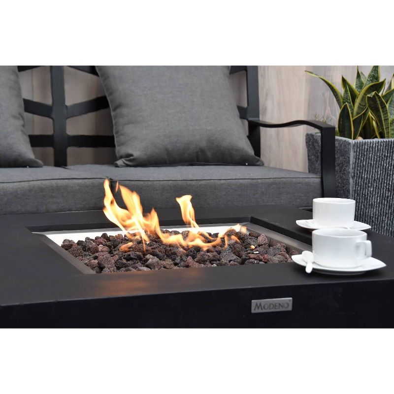 Aurora 34" Outdoor Fire Pit Propane Table Backyard Patio Heater - Elementi