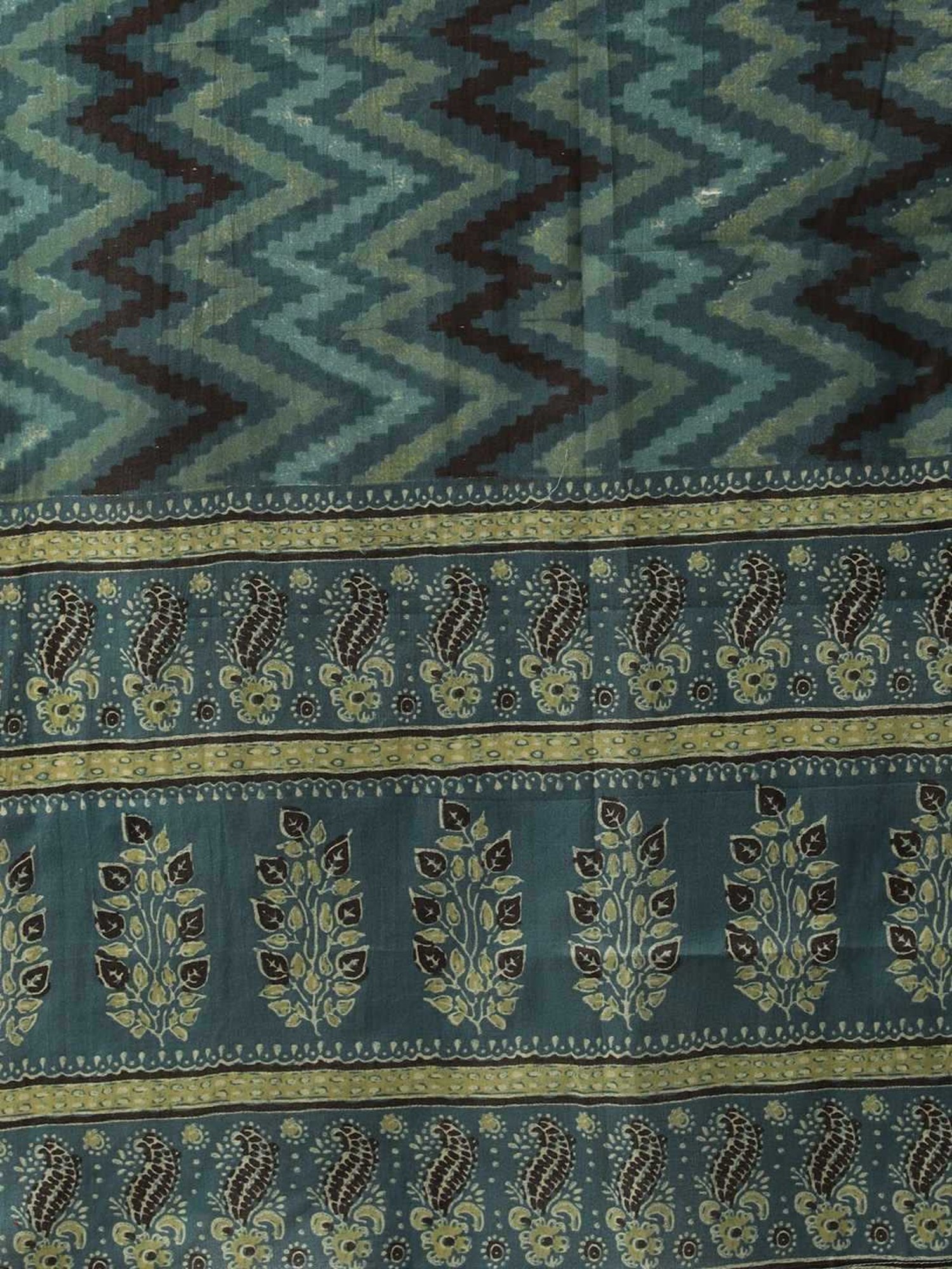 Vaamsi Green Floral Print Kurta Pant Set With Dupatta