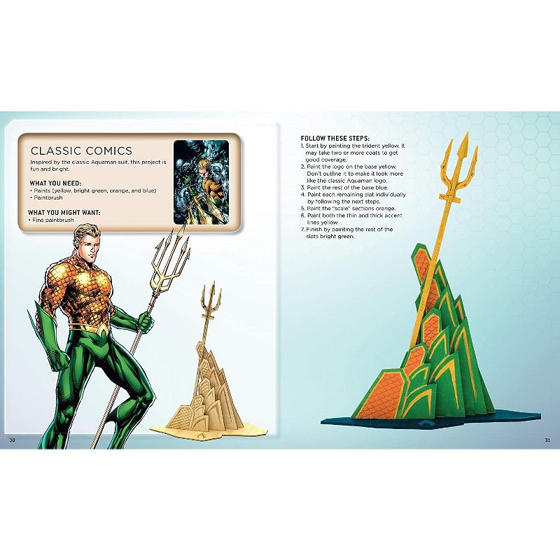 Incredibuilds DC Comics Aquaman Book & Wood Model Figure Kit
