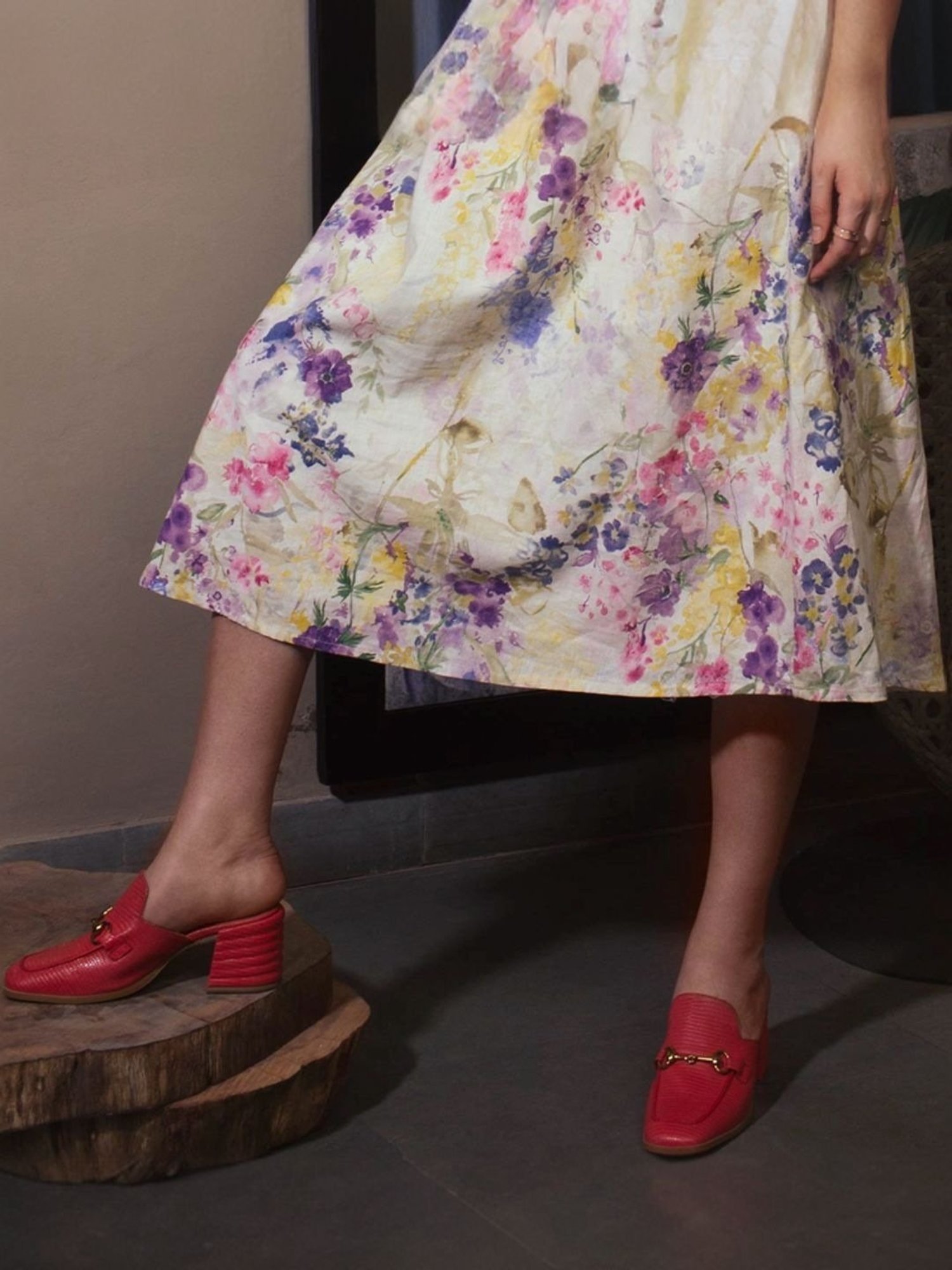 Saint G Women's Jasmine Red Mule Shoes