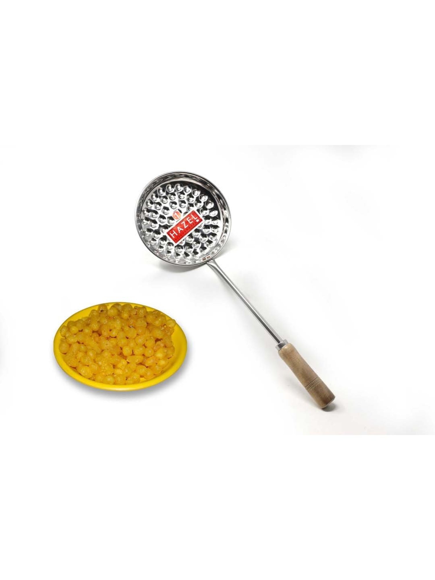 HAZEL Silver Stainless Steel Bundi Jhara - Set of 1