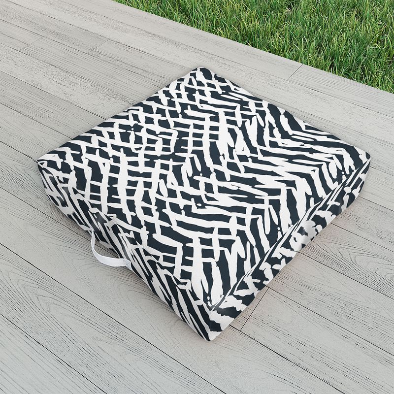 Ninola Design Japandi Texture Marks Outdoor Floor Cushion - Deny Designs