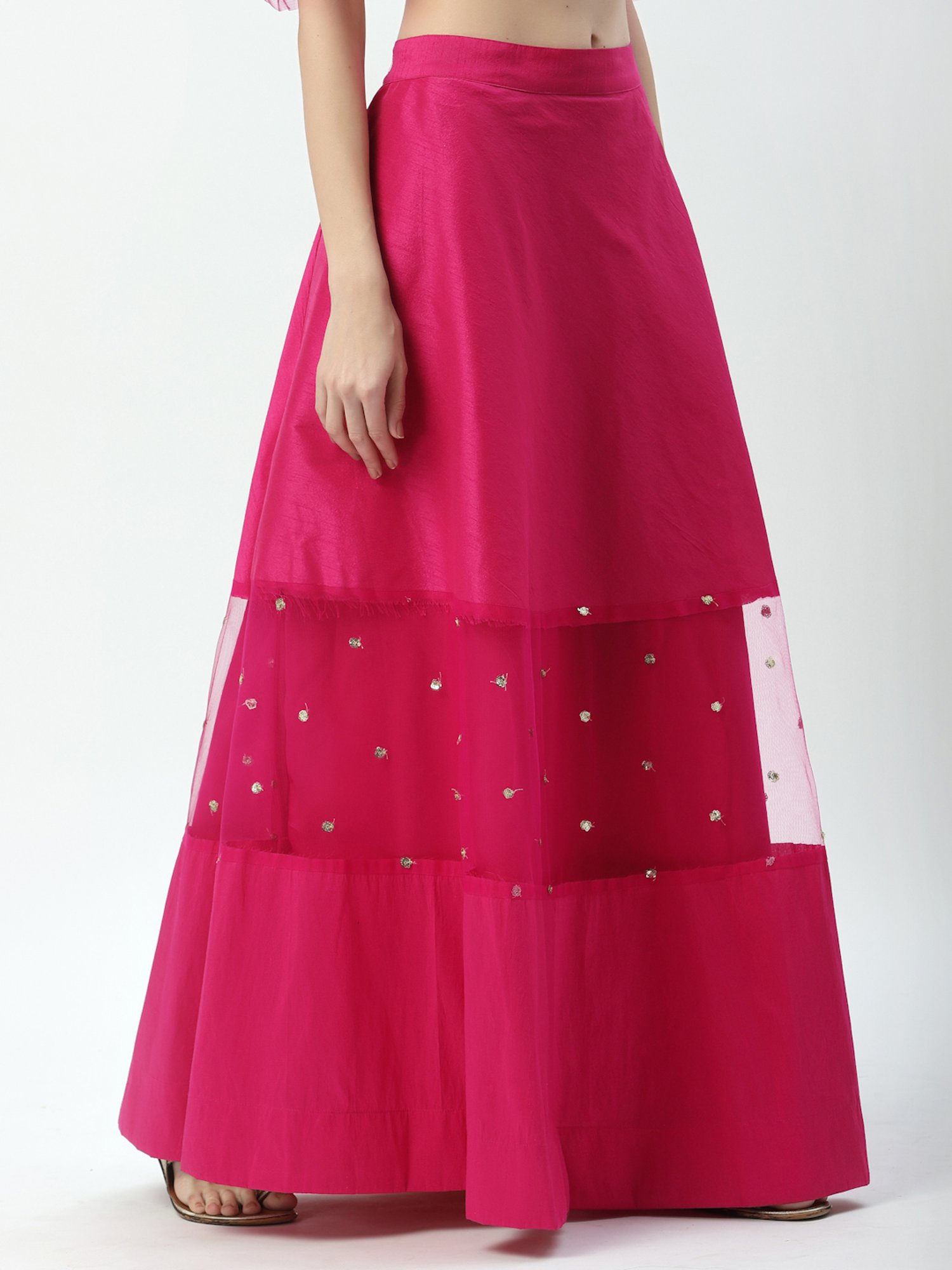 studiorasa Pink Embroidered Skirt