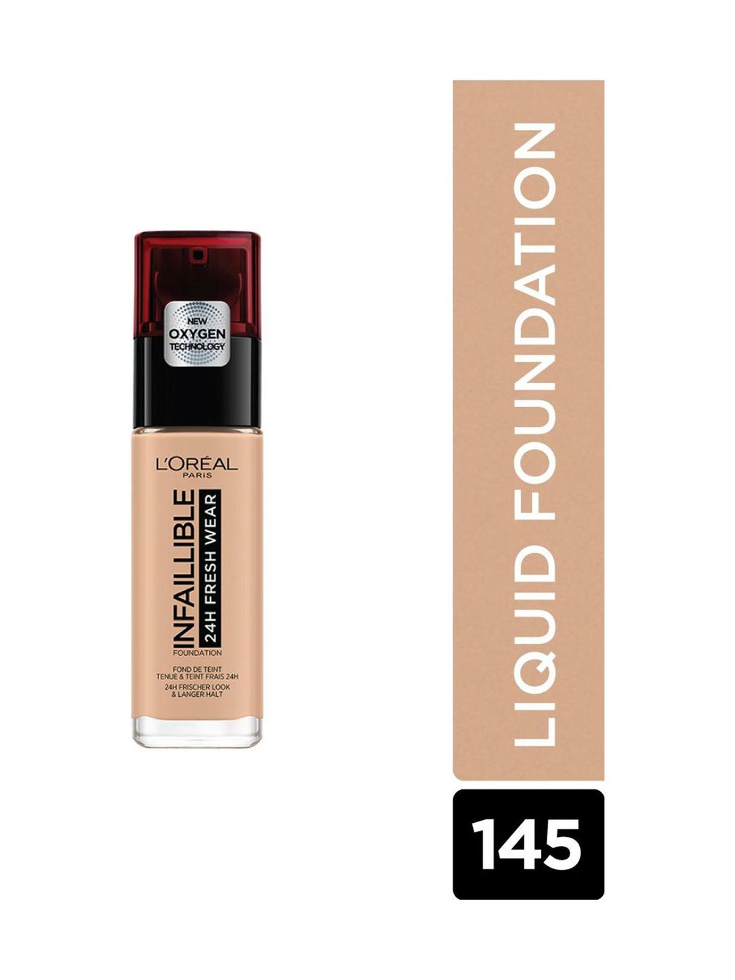 L'Oreal Paris Infallible 32H Fresh Wear Foundation - 145 Rose Beige,30ml
