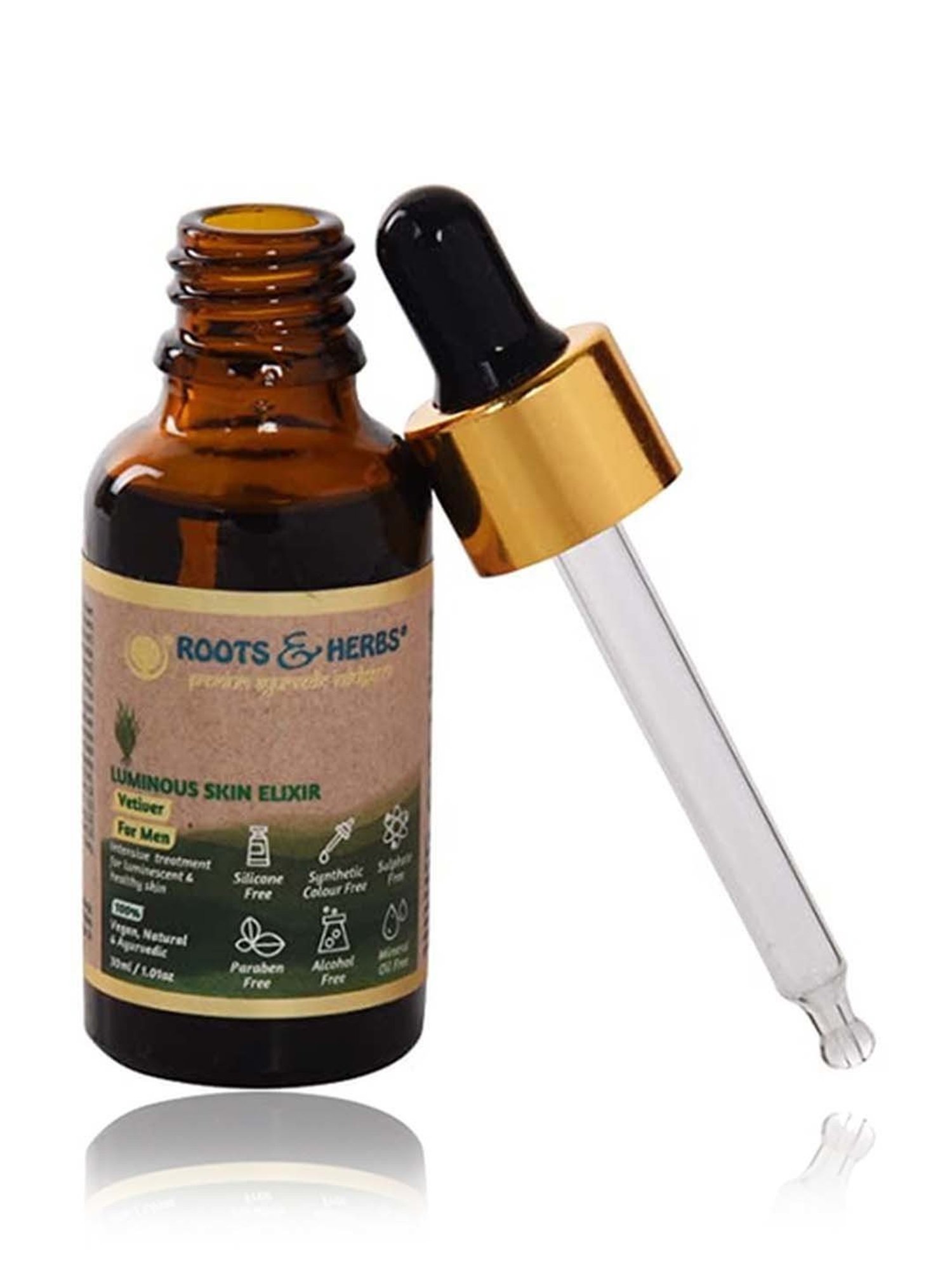 ROOTS AND HERBS Vertiver Luminous Skin Elixir - 50 ml