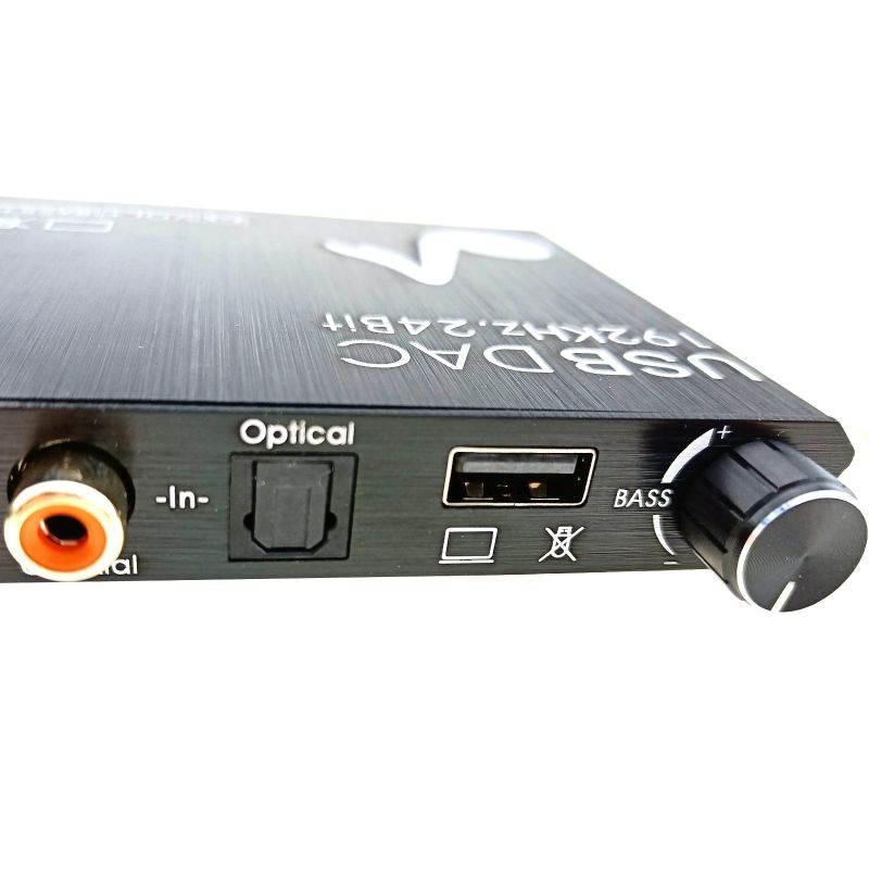 USB Optical Digital to Analog Audio Converter Bass Volume