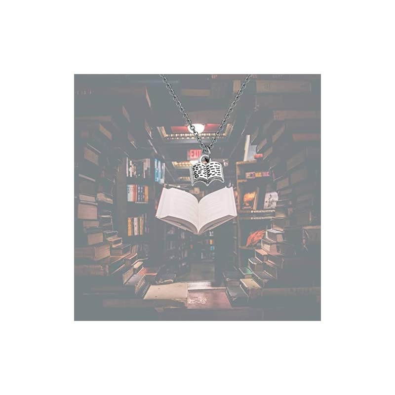 Lover Necklace Pendant Necklace Reading Jewelry Club Gift Reading Lover Gift Librarian Gift worm Gift
