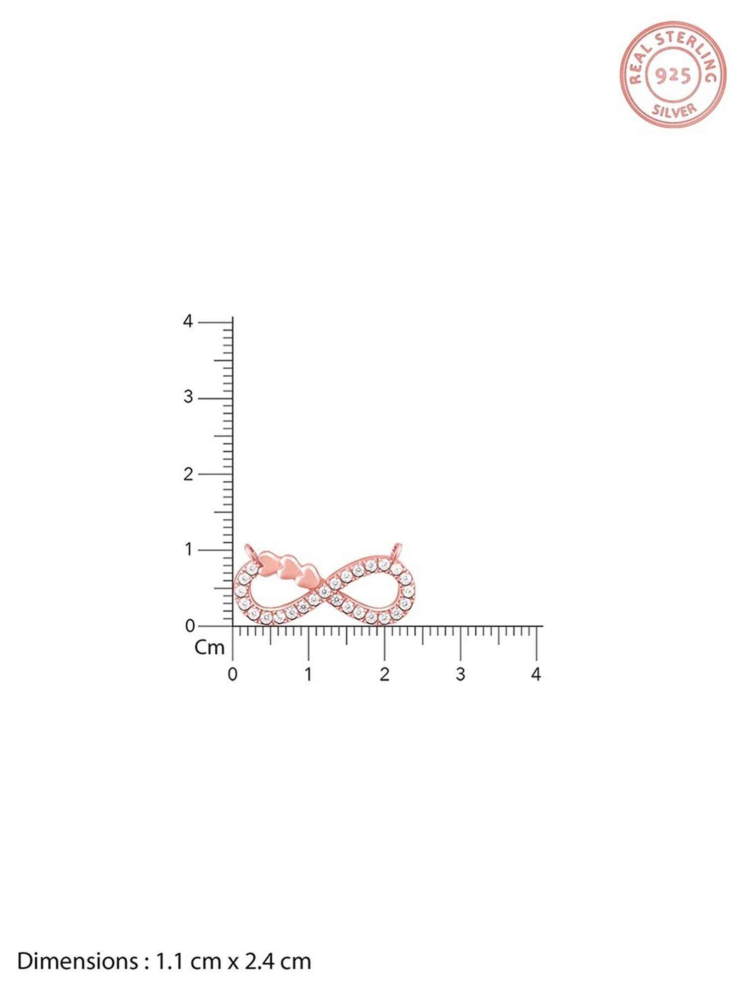 GIVA 92.5 Sterling Silver Double Infinity Love Necklace for Women