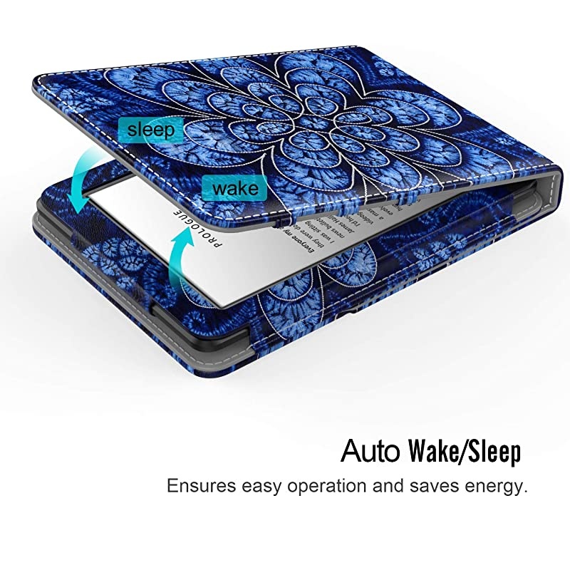 Case Fits AllNew Kindle 10th Generation 2019 Kindle 8th Generation 2016 Premium Vertical Flip Cover with Auto WakeSleep Function Rattan Flower Blossom