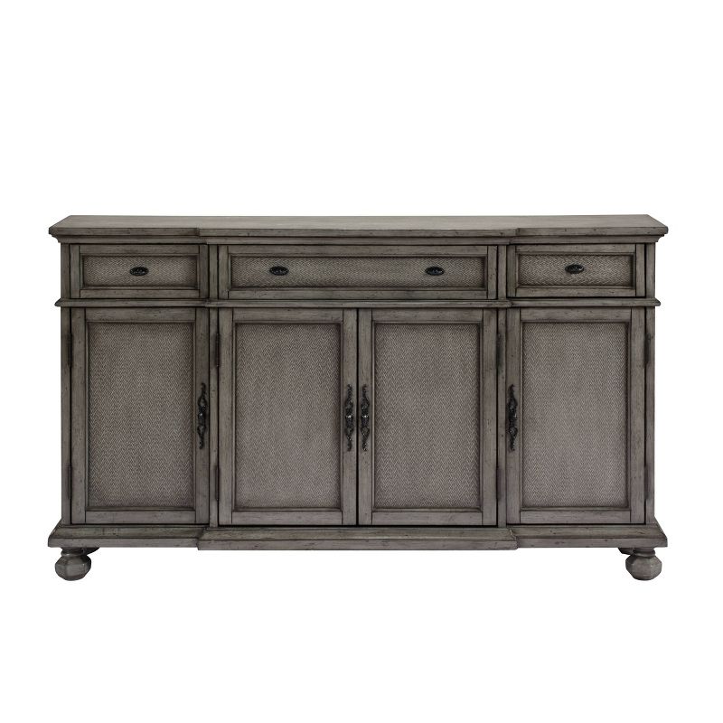 Kino 3 Drawer and 4 Door Sideboard Gray - Treasure Trove Accents
