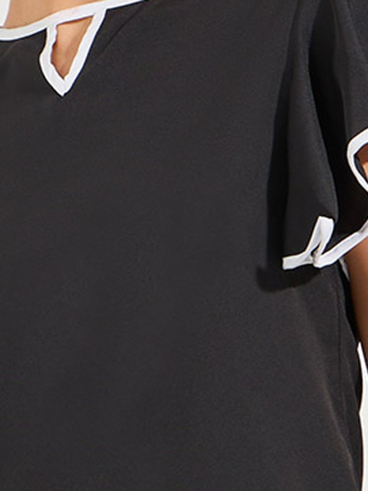 Styli Black Regular Fit Top