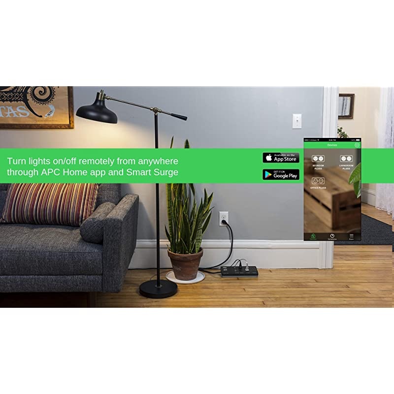 Smart Plug Wi-Fi Power Strip with USB Ports, PH6U4X32, 3 Smart Plugs that Work with Alexa, 6 Outlets Total, 2160 Joule Surge Protector Black