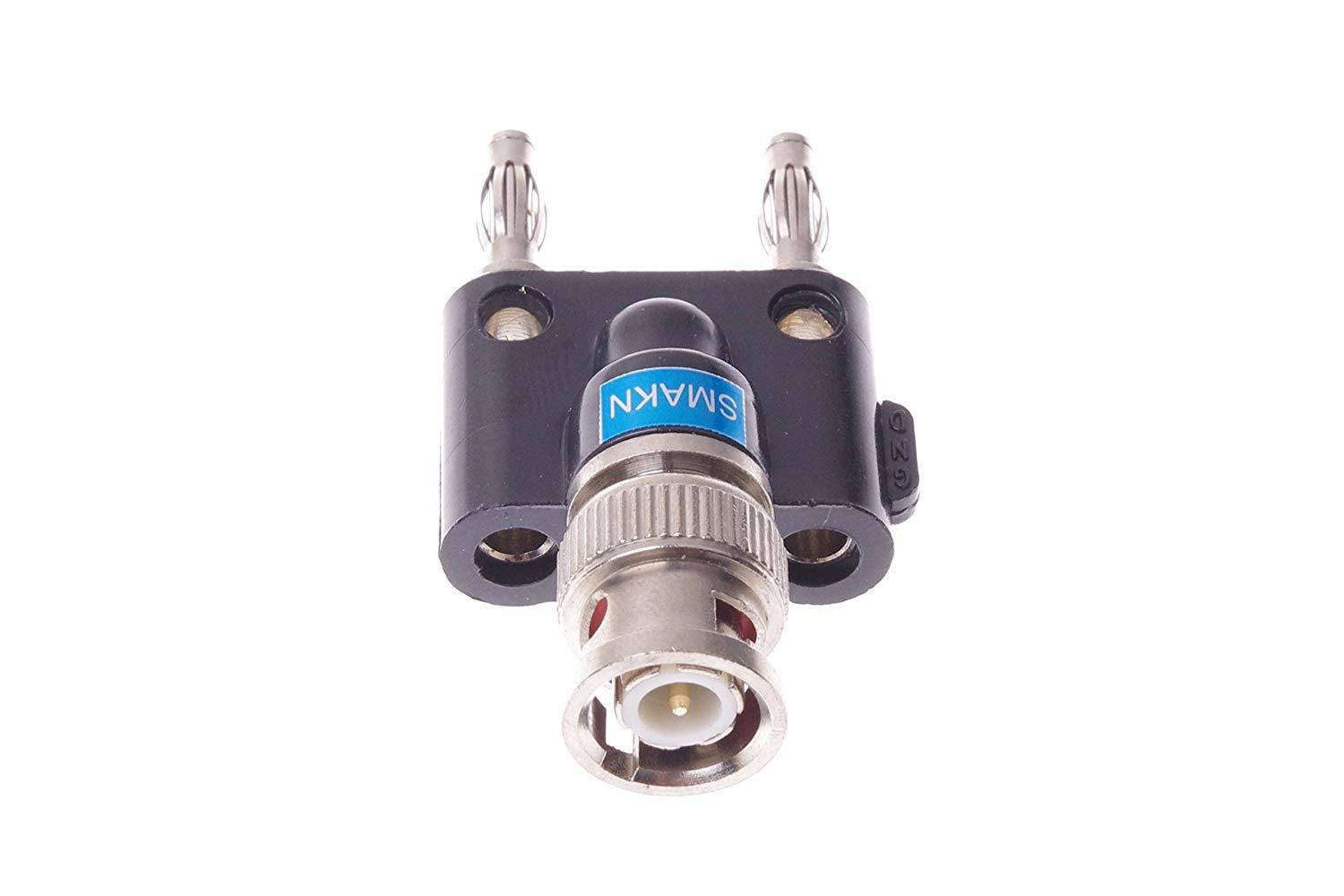 SMAKN&reg; Adapter BNC male to Y dual 4mm banana bullet plug Binding posts