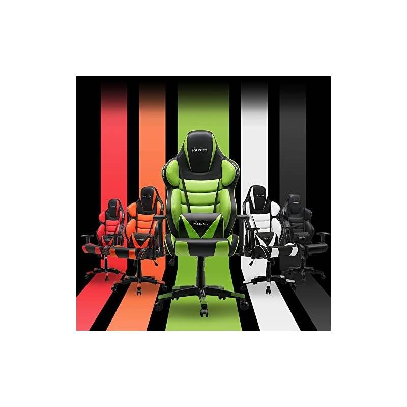 Executive Swivel Office Chair, High-Back Racing Gaming Chair, Ergonomic Adjustable Computer Desk Chair, PU Leather Task Chair with Headrest and Lumbar Support (Black)