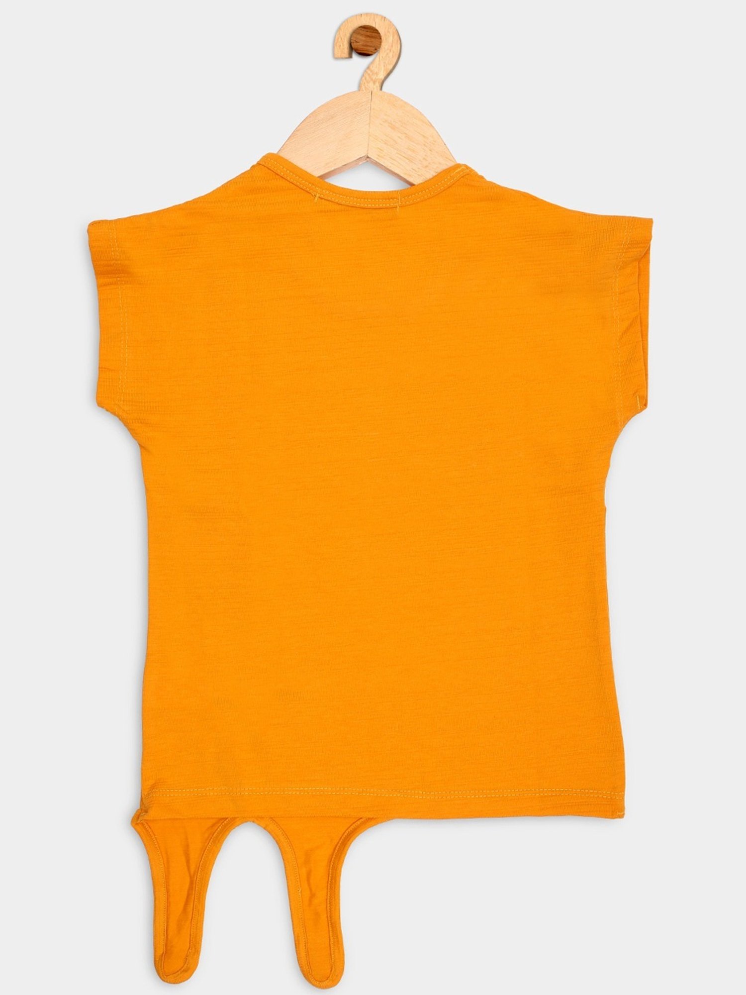 ZIAMA Kids Mustard Printed Top