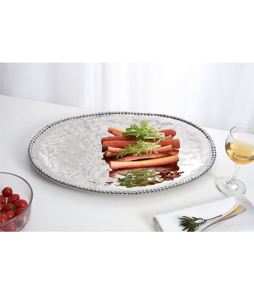 Pampa Bay Verona Porcelain Silver Large Oval Platter