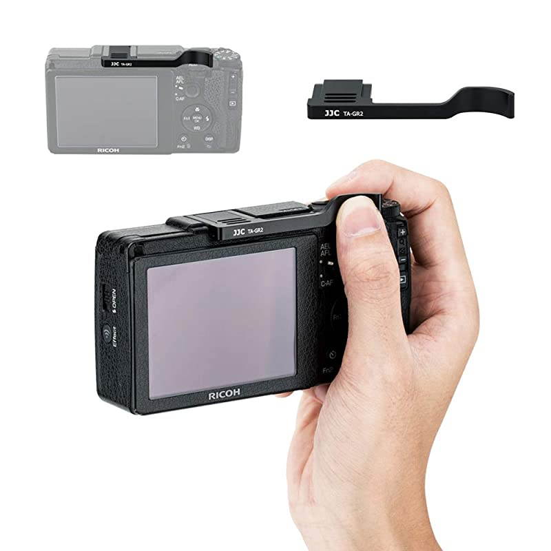 Metal Thumbs Up Grip for Ricoh GR II GRII GR2 with Hot Shoe Cover Protector Made of Aluminum Alloy Not Interfere with Controls of Camera