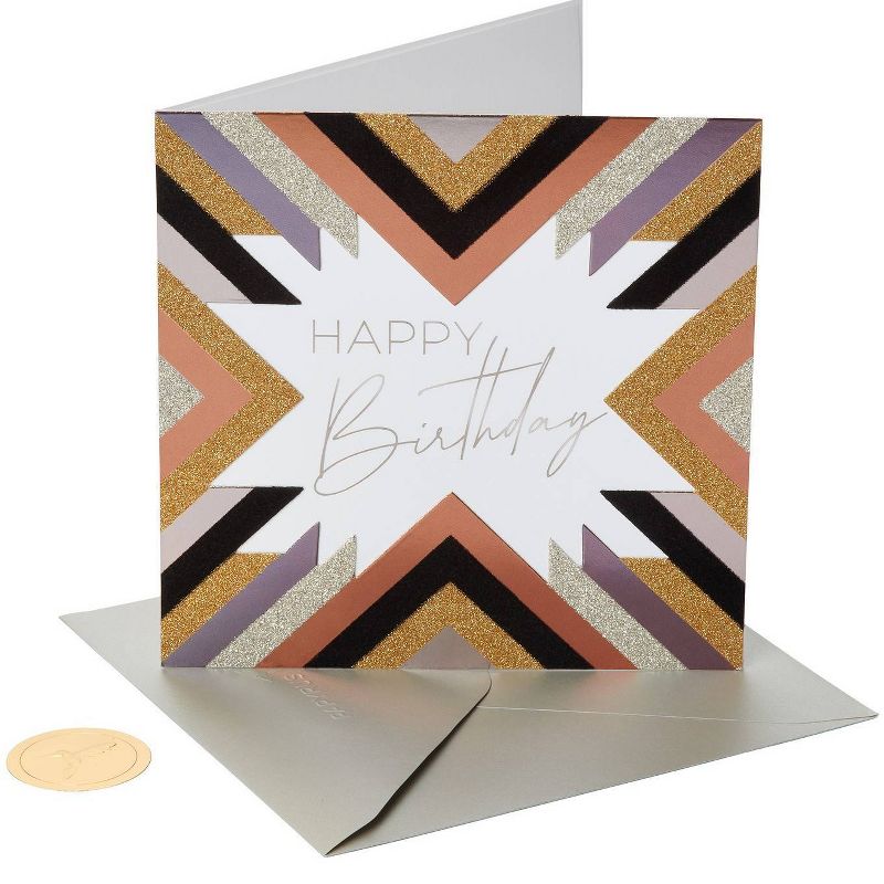 Panel Patterning Happy Birthday Card - PAPYRUS