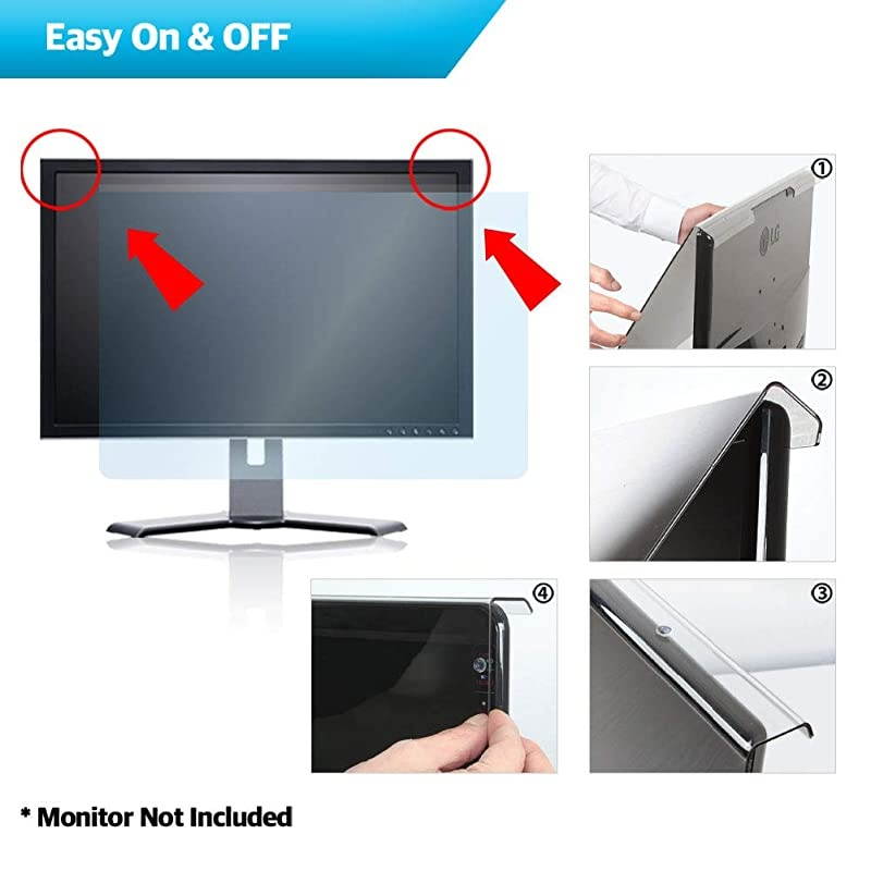 Acrylic Anti Blue Light Screen Protector 19 Easy OnOff for 19 Universal Diagonally Measured 16 916 10 Aspect Ratio Filtering Out Blue Light for Laptop Notebook Monitor