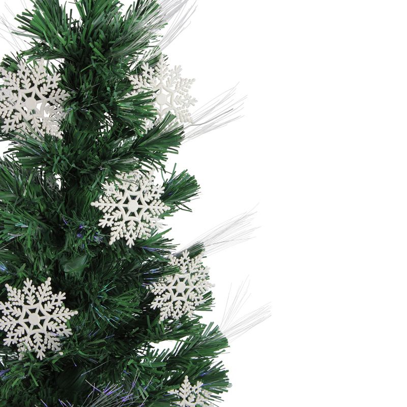 Home Heritage Snowdrift Spruce 6.5 Foot Flocked Christmas Tree with White Lights