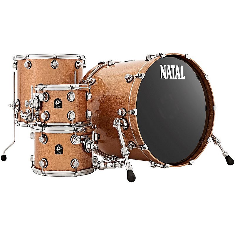 Natal Drums Cafe Racer US Fusion 22 4-Piece Shell Pack with 22 in. Bass Drum Champagne Sparkle