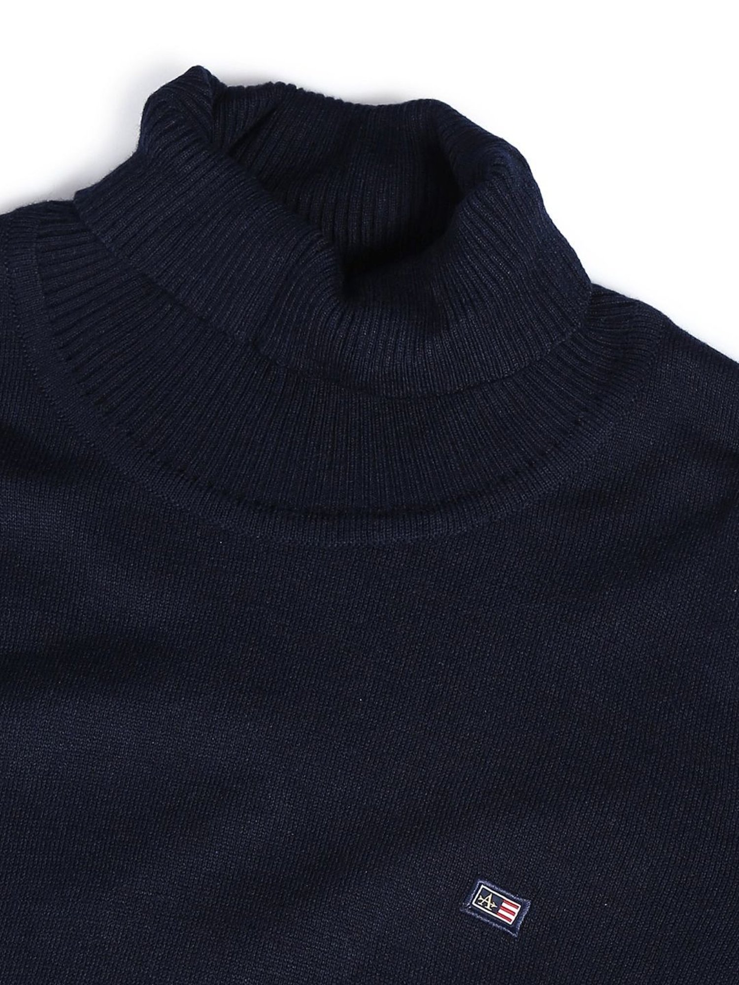 Arrow Sport Navy Cotton Regular Fit Sweater