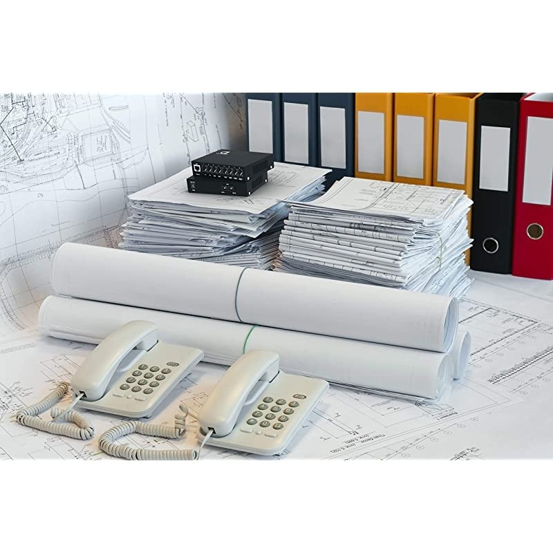 x POTS RJ11 Telephone and Gigabit Ethernet Over Fiber Converter - Multiplexer - Extender Set of FXS FXO Units - Universal Single and Multimode - 1 km MM (0.6 mi) 0km SM (11.4 mi) - Voice Over Fiber