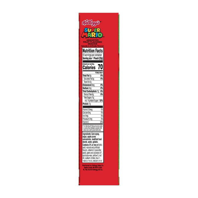 Kellogg's Super Mario Assorted Fruit Snacks - 8oz/10ct