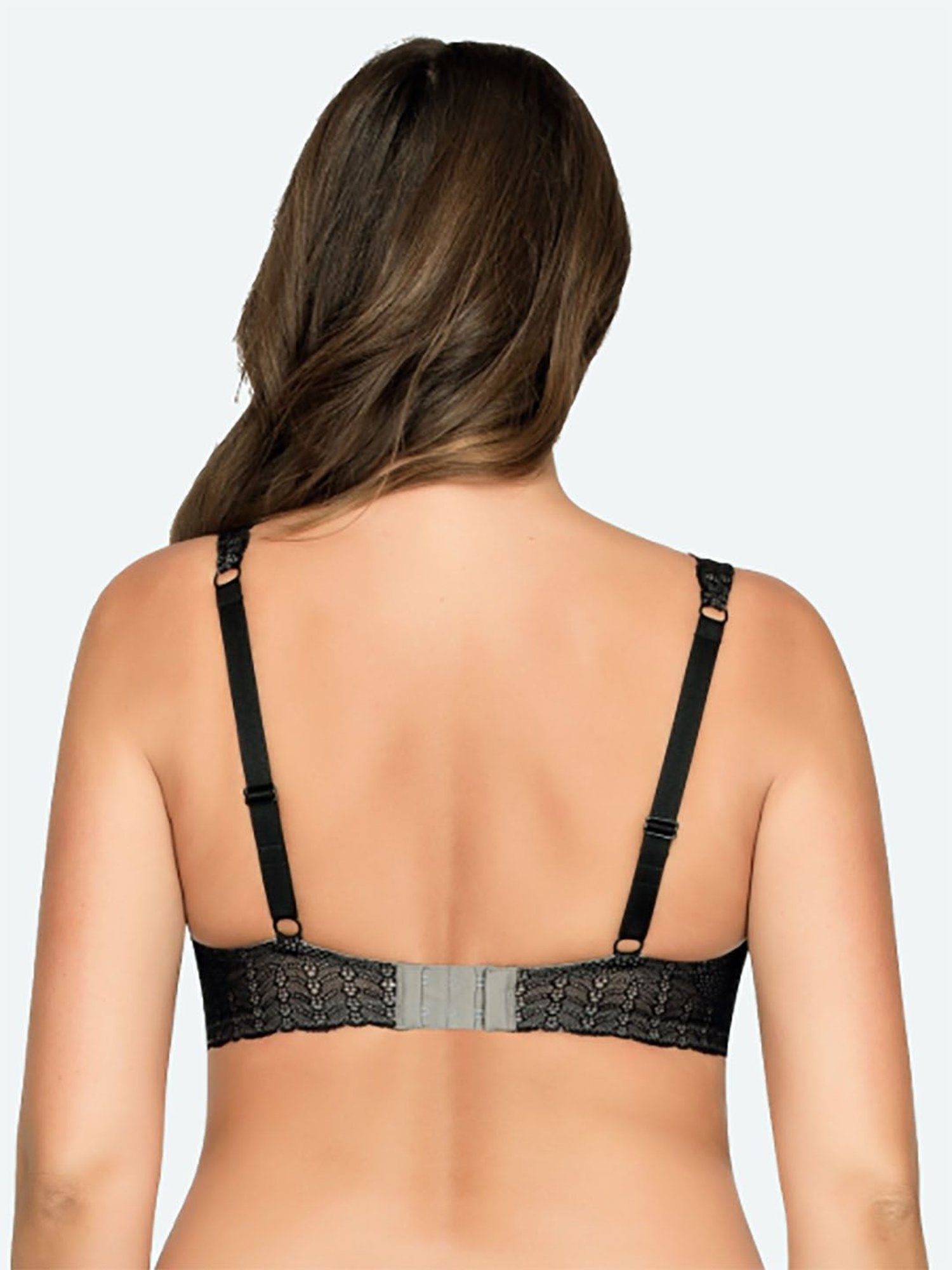 PARFAIT Black & Grey Under Wired Padded Plunge Bra