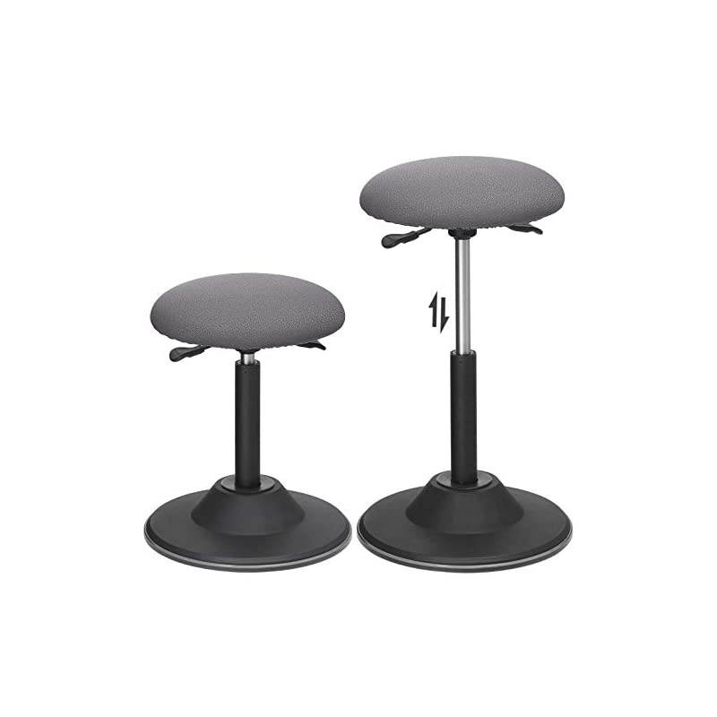 Standing Desk Chair, Adjustable Height Ergonomic Standing Stool, 360&deg; Swivel Sitting Balance Chair, Gray