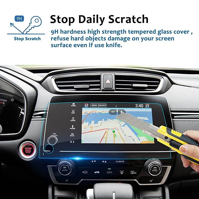 Fit for 2017 2018 2019 2020 2021 CRV EX EXL Touring 7Inch Car Navigation Screen Protector Clear Tempered Glass Infotainment Display InDash Center Touch Stereo Screen Protector