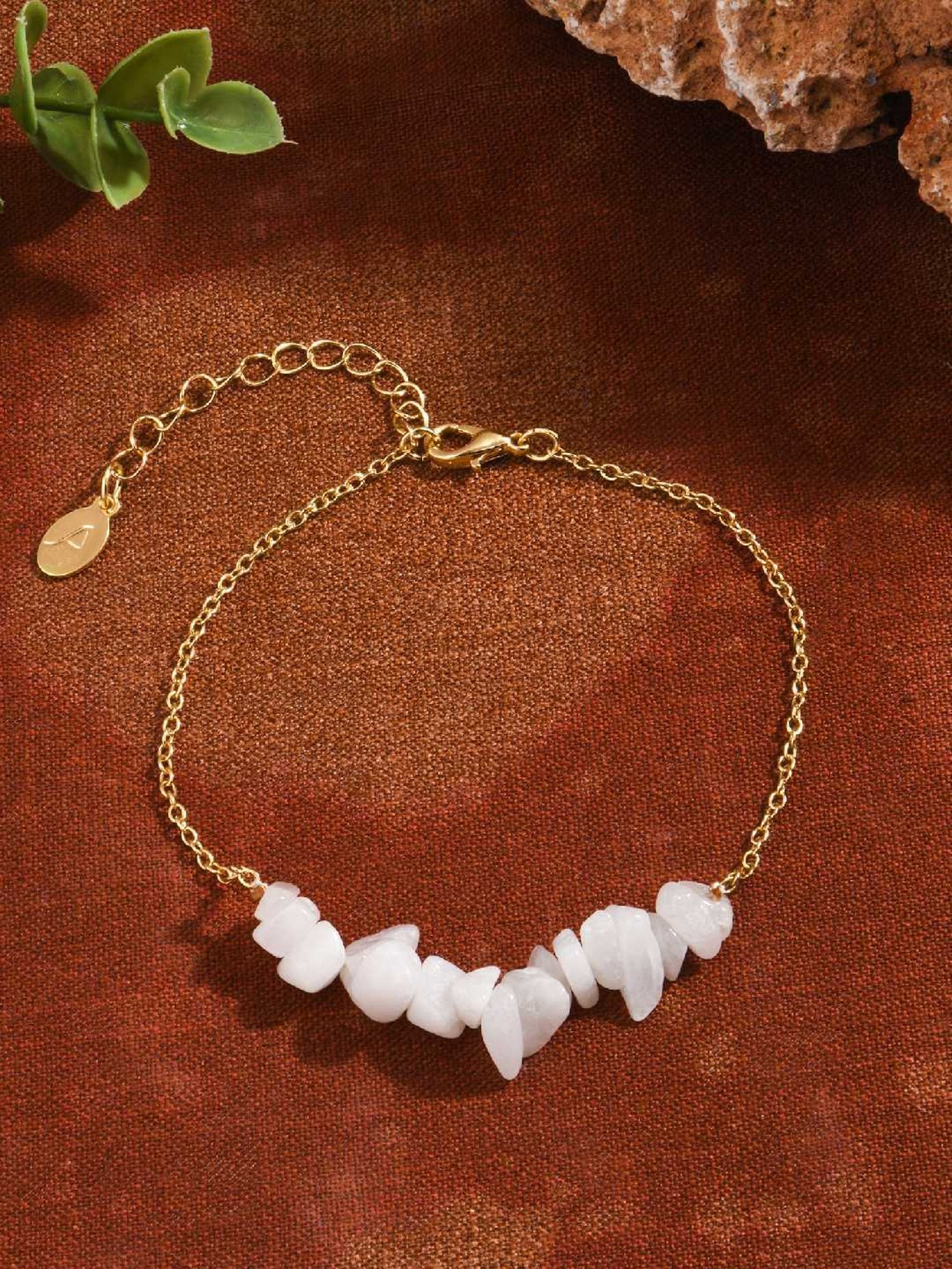 Accessorize London Women'S GoldRaw Stone Anklet