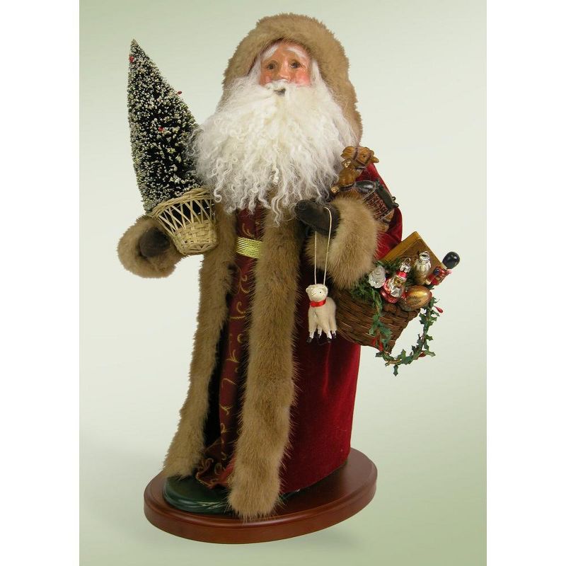 Byers Choice 19" Swaying Santa Claus Trimmed in Faux Fur Christmas Table Top Decoration