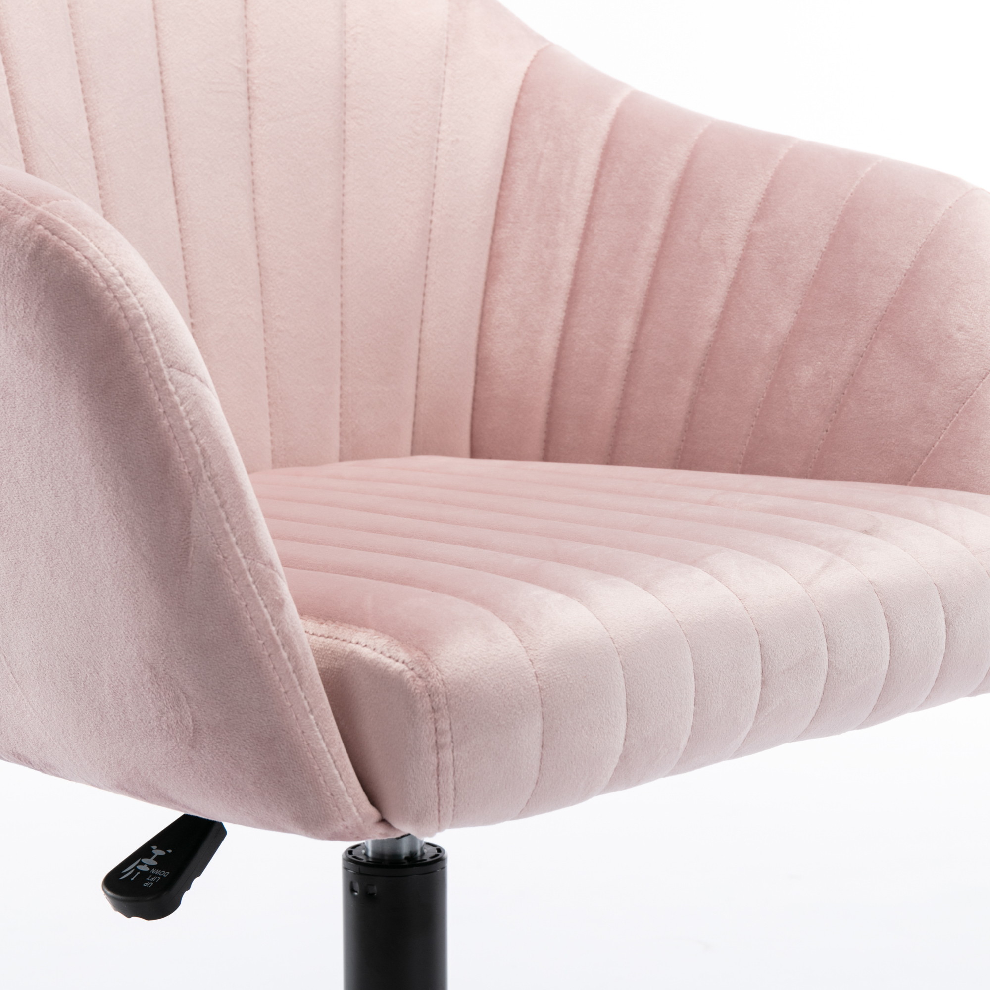 Home Office chair with Middle back, Modern Design velvet chair with arms